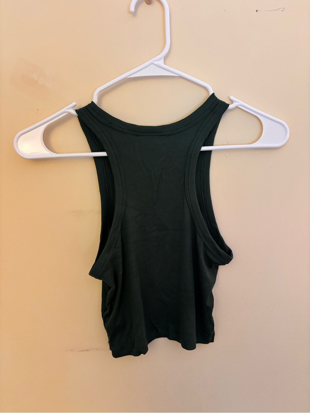 Aritzia Dark Green Ribbed Racerback Tank - Picture 3 of 3